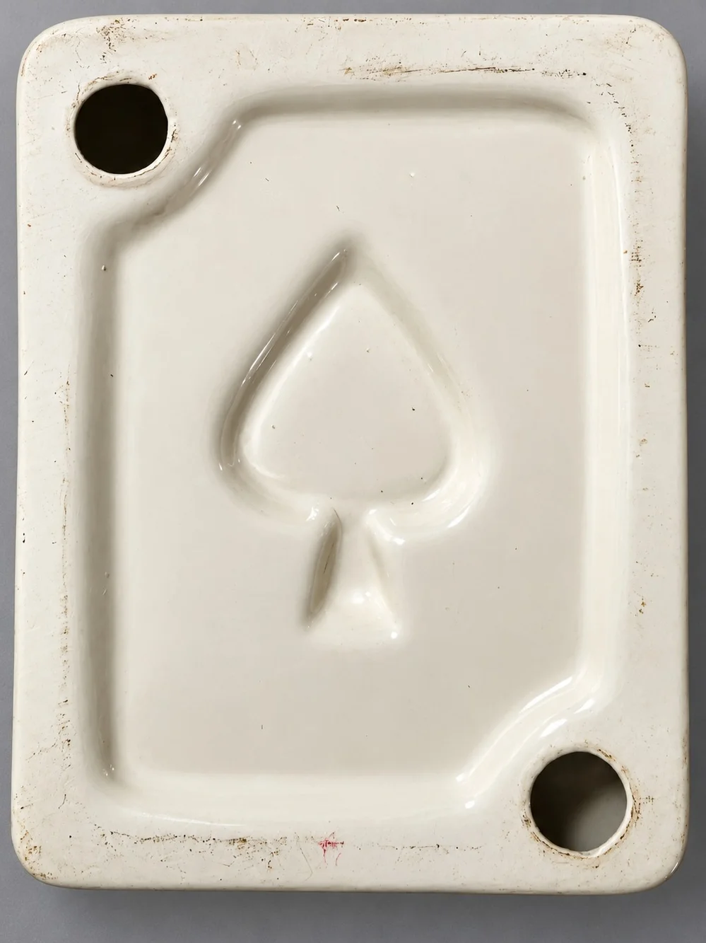 Ceramic Ace of Spades Playing Card Ashtray / Trinket Dish - Retro Style
